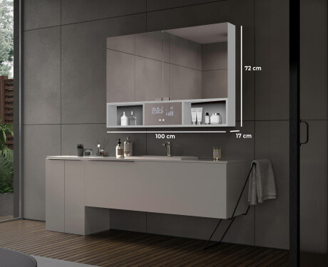 Armario de baño LED Emma - de 2 puertas 100 x 72cm #2