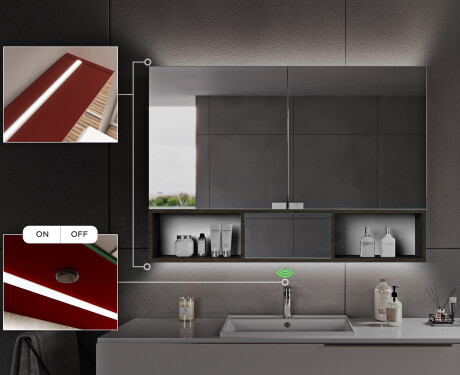 Armario de baño LED Emma - de 2 puertas 100 x 72cm #7