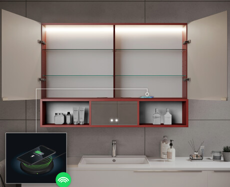 Armario de baño LED Emma - de 2 puertas 100 x 72cm #9