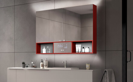Armario de baño LED Emma - de 2 puertas 100 x 72cm
