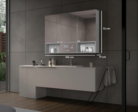 Armario de baño LED Emma - de 3 puertas 100 x 72cm #2