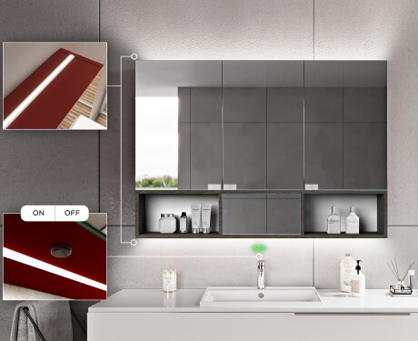 Armario de baño LED Emma - de 3 puertas 100 x 72cm #7