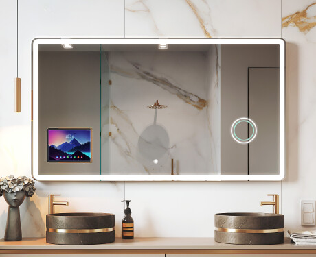 Espejo LED Moderno Redondeado con marco iPad Displine L141