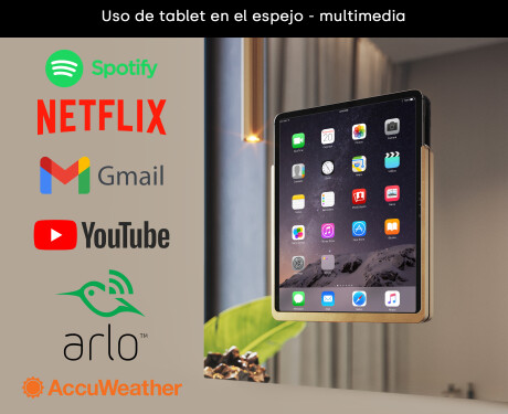 Espejo LED Moderno Redondeado con marco iPad Displine L141 #3