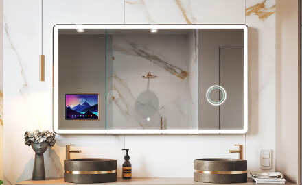 Espejo LED Moderno Redondeado con marco iPad Displine L141