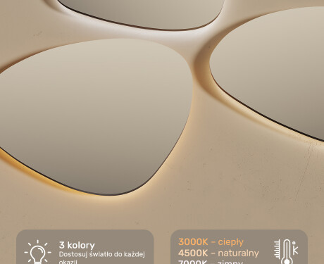 Pantalla LED de 120x70cm con LED de 7000K, LED de 3000K y LED de 4500K. #2