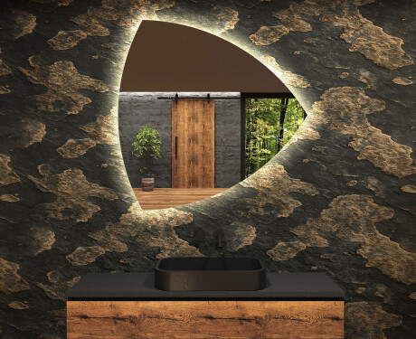 Espejo de baño LED de forma irregular T221