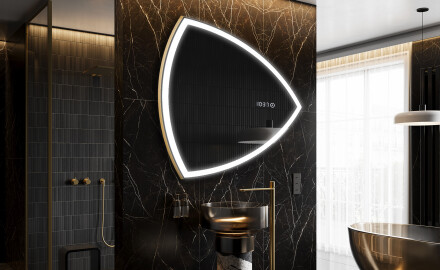 Espejo de baño LED de forma irregular T222