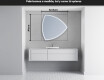 Espejo de baño LED de forma irregular T223 #5