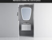 Espejo de baño LED de forma irregular Z222 #3