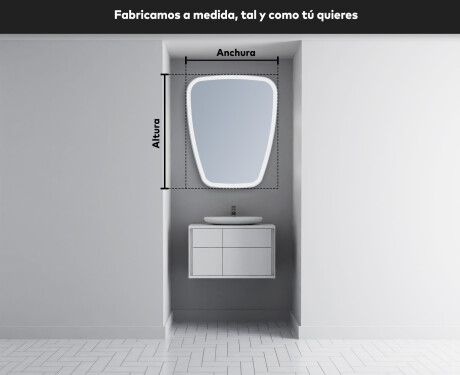 Espejo de baño LED de forma irregular Z222 #3