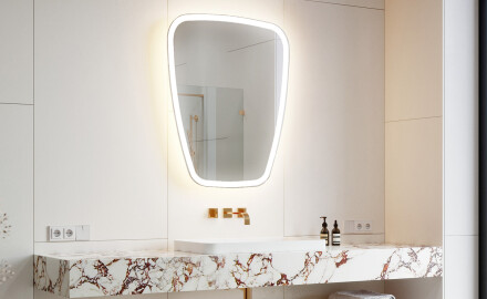 Espejo de baño LED de forma irregular Z222