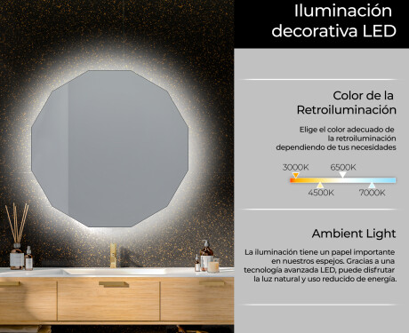 Espejo redondo baño con luz LED L112 #5