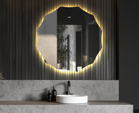 Espejo redondo baño con luz LED L192