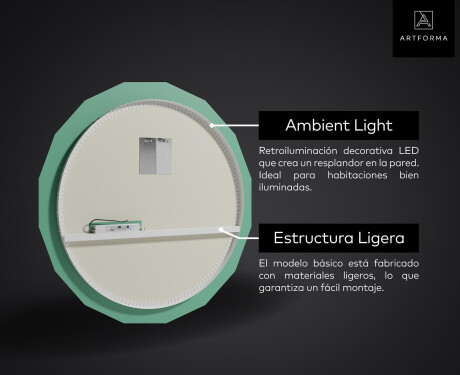 Espejo redondo baño con luz LED L192 #4