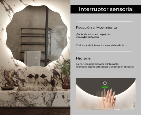 Espejo pared redondo con LED L193 #10