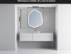 Espejo de baño LED de forma irregular E222 #5
