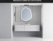 Espejo de baño LED de forma irregular E222 #4