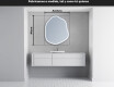Espejo de baño LED de forma irregular E223 #5