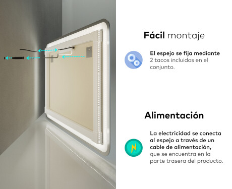 Espejo de baño con luz LED incorporada L141 #10