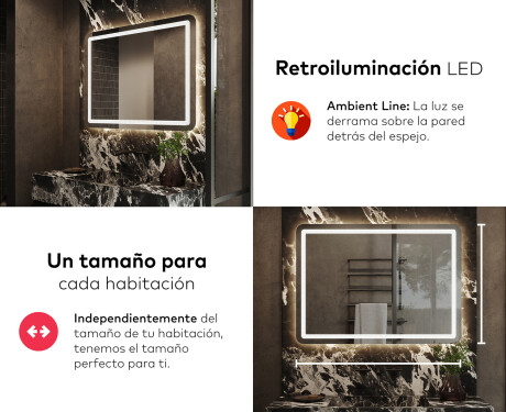 Espejos retroiluminado para baños L143 #5