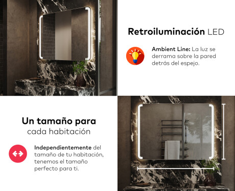 Espejo de baño con luz L144 #5