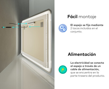 Espejos retroiluminado para baños  L145 #10