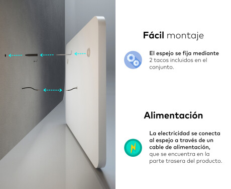 Espejos retroiluminado para baños  L145 #11
