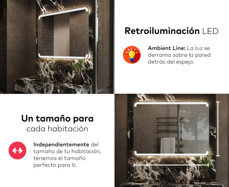 Espejos retroiluminado para baños  L145 #5