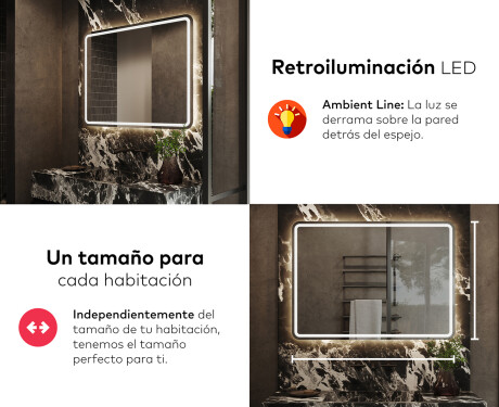 Espejos retroiluminado para baños L147 #5