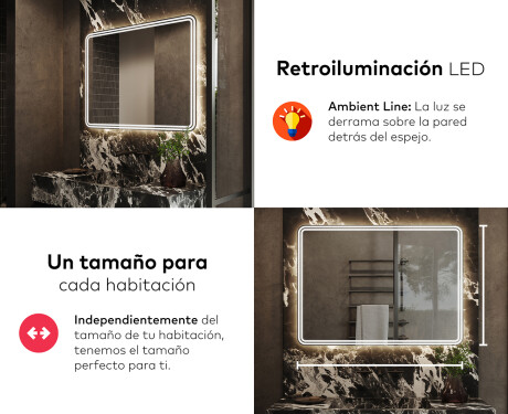 Espejos retroiluminado para baños L148 #5